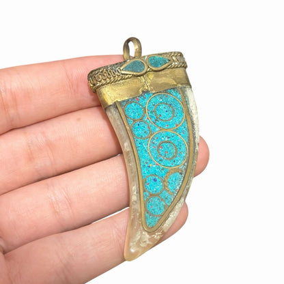Vintage Nepalese Tribal Pendant With Stones