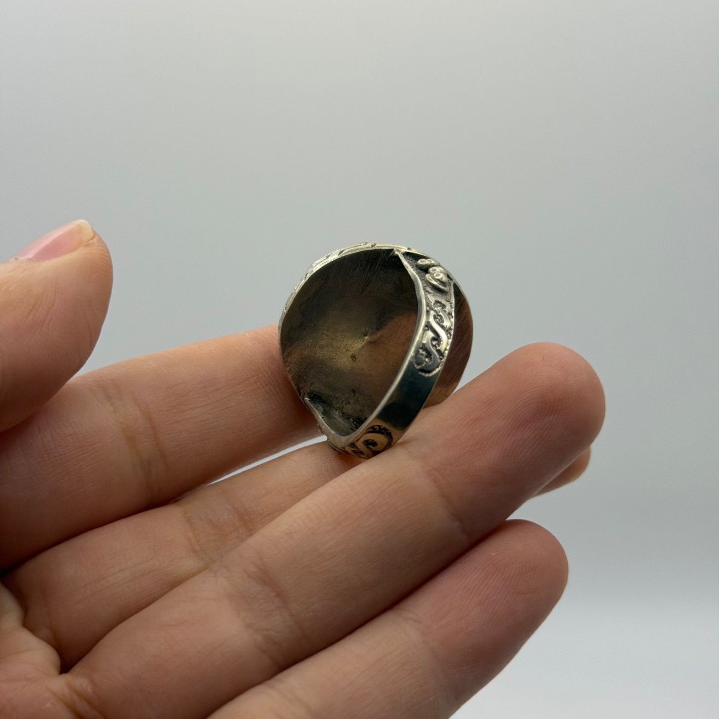 Ancient Roman Inspired Silver Intaglio Ring