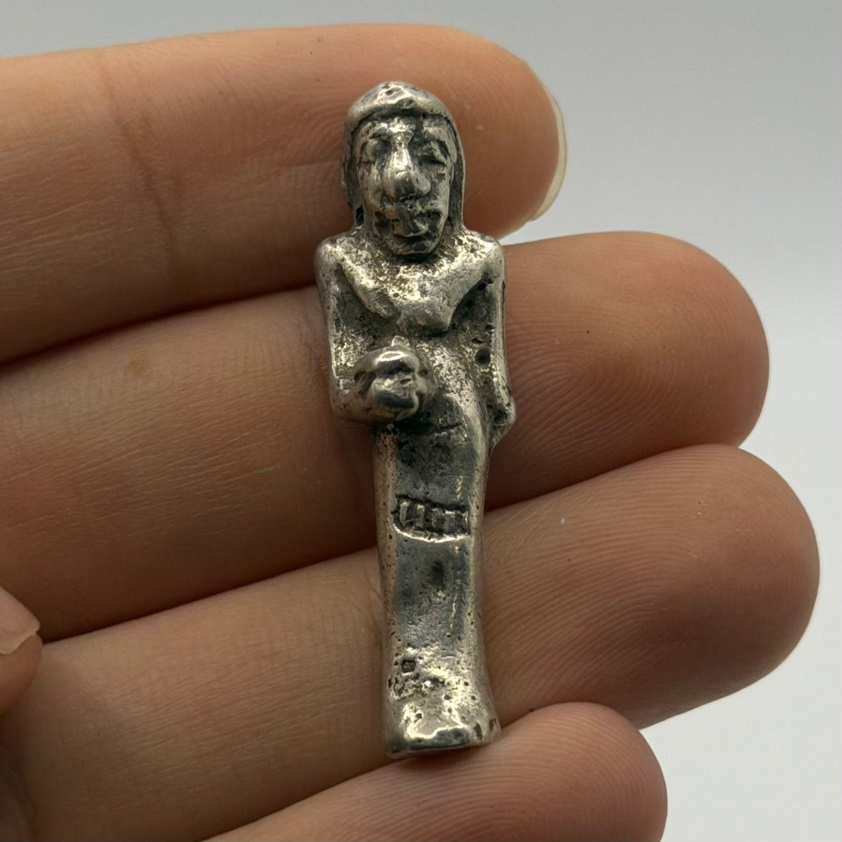 Ancient Egyptian Style Solid Silver Nobleman Amulet