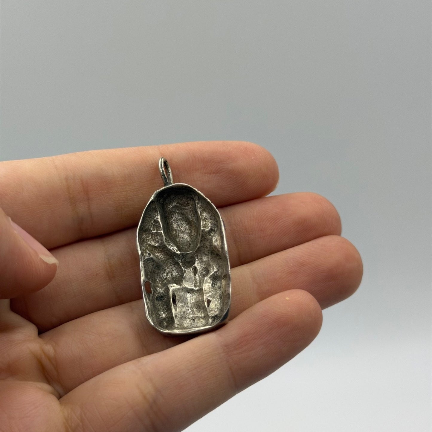 Vintage Ancient Egyptian Inspired Silver Pharaoh King Pendant