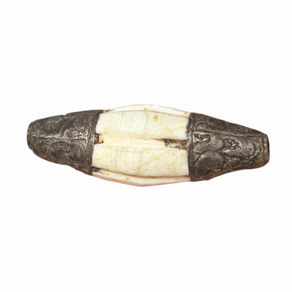Antique Nagaland ( Tribal India ) shell silver bead