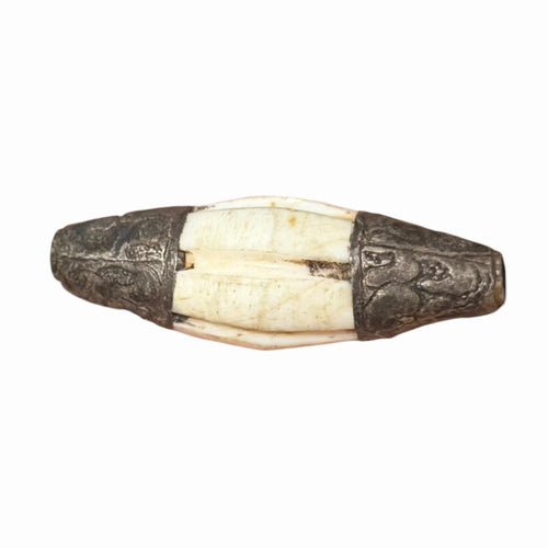 Antique Nagaland ( Tribal India ) shell silver bead
