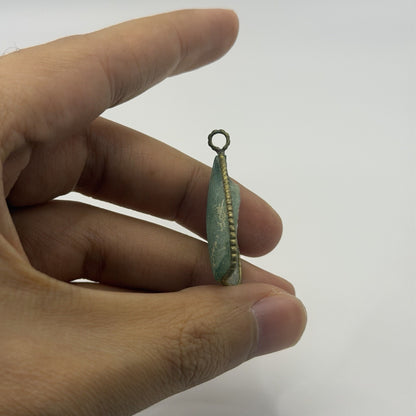 Ancient Roman Glass Pendant With Modern Setting