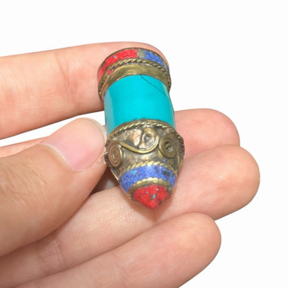 Vintage Nepalese Tribal Pendant With Stones