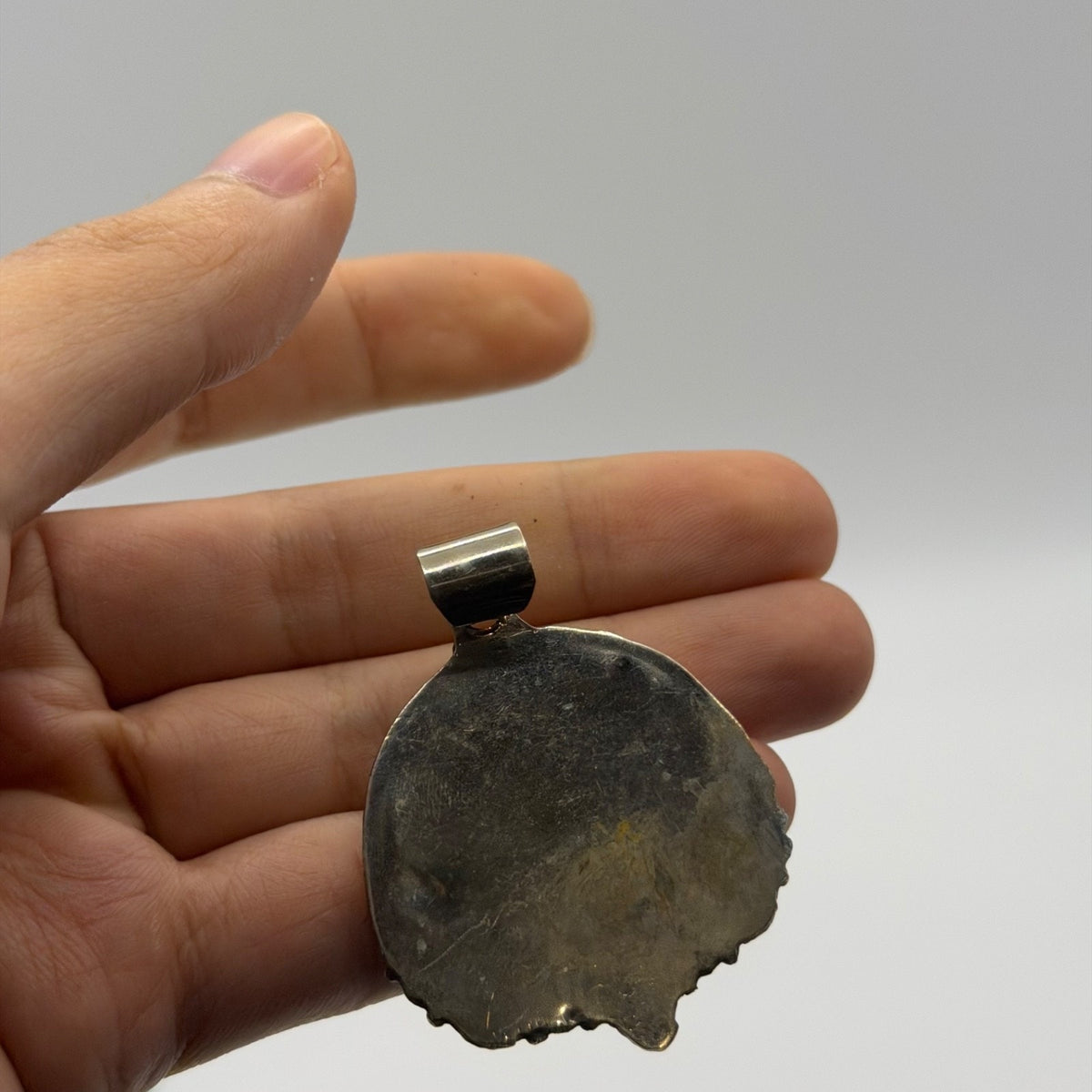 Vintage Nepalese Amber Resin & Stones Pendant