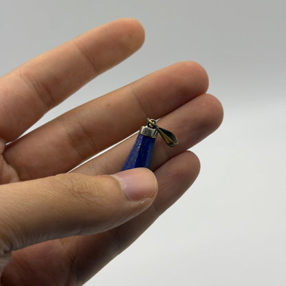 Vintage Natural Afghan Lapiz Lazuli Silver Pendant