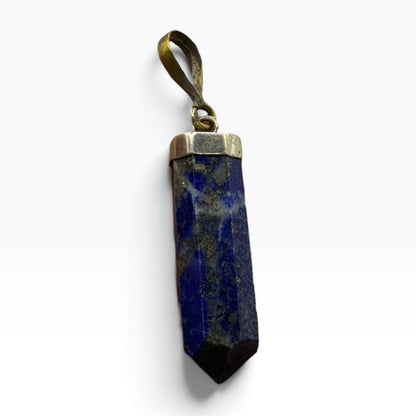 Vintage Natural Afghan Lapiz Lazuli Silver Pendant