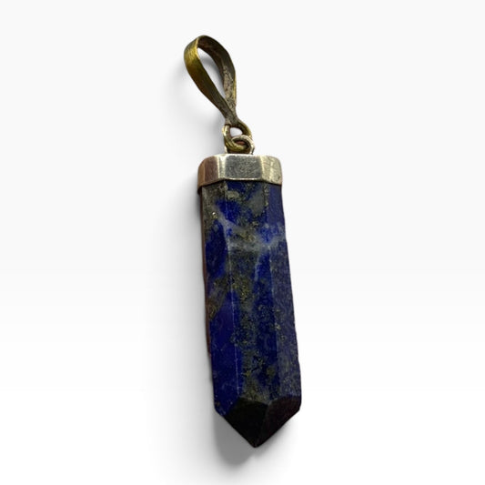 Vintage Natural Afghan Lapiz Lazuli Silver Pendant