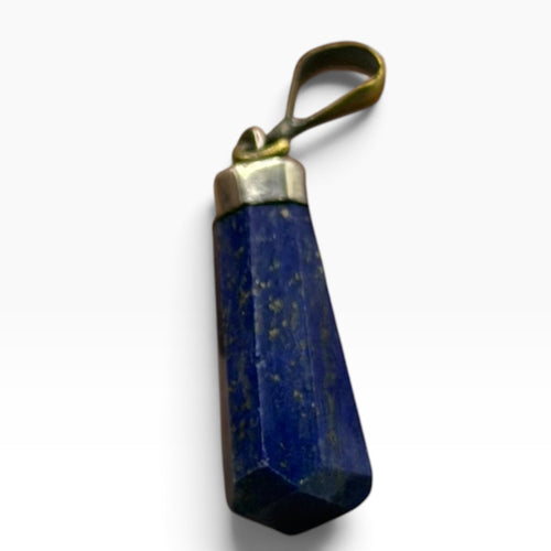 Vintage Natural Afghan Lapiz Lazuli Silver Pendant