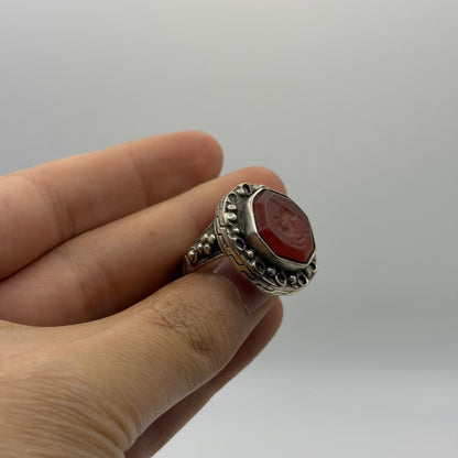 Ancient Roman Inspired Silver Intaglio Ring