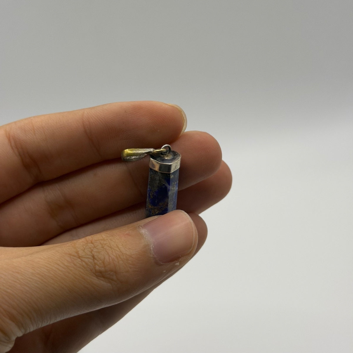 Vintage Natural Afghan Lapiz Lazuli Silver Pendant