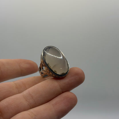 Vintage Old Agate Stone Handmade Silver Ring