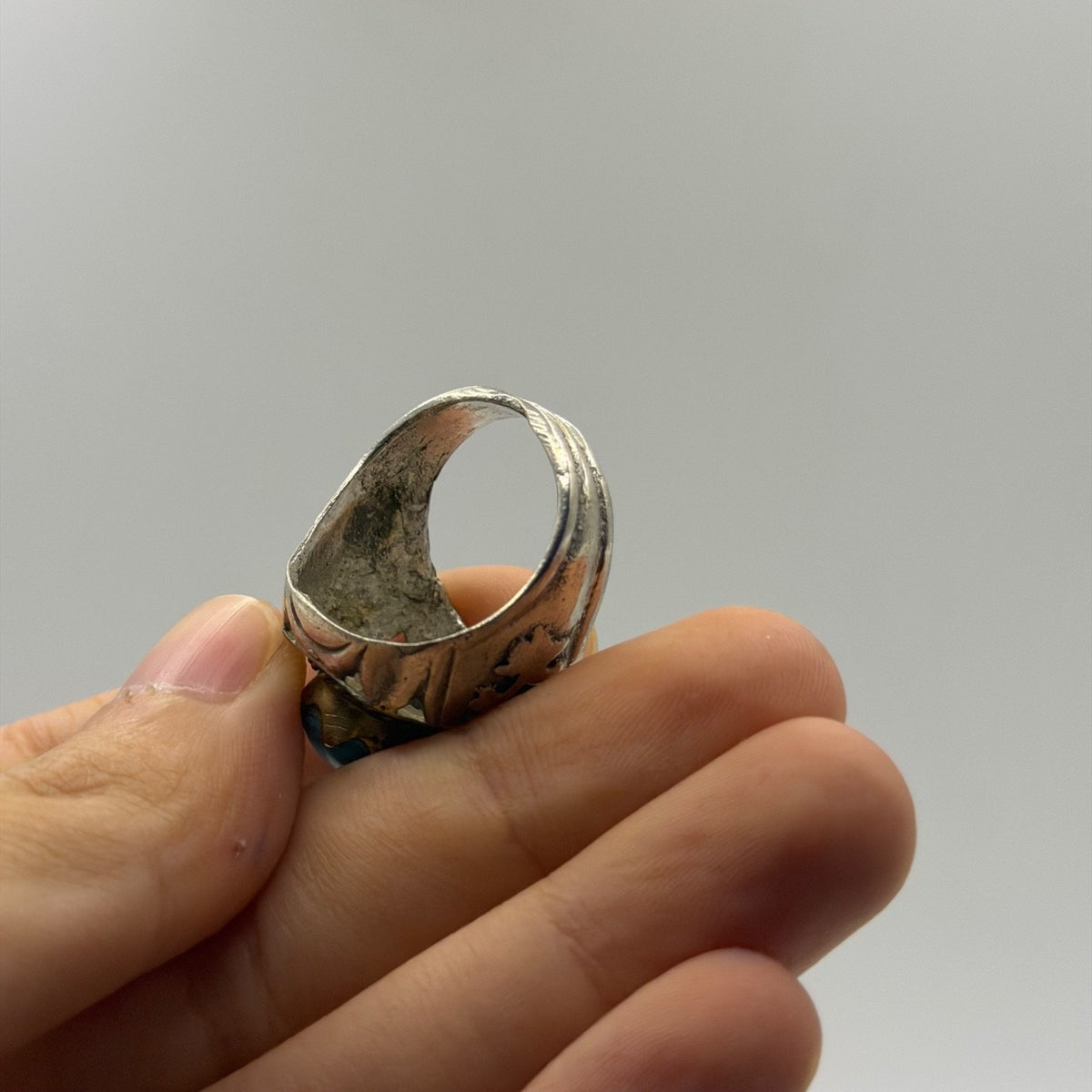Vintage Nisha Puri Torquise Stone Silver Ring