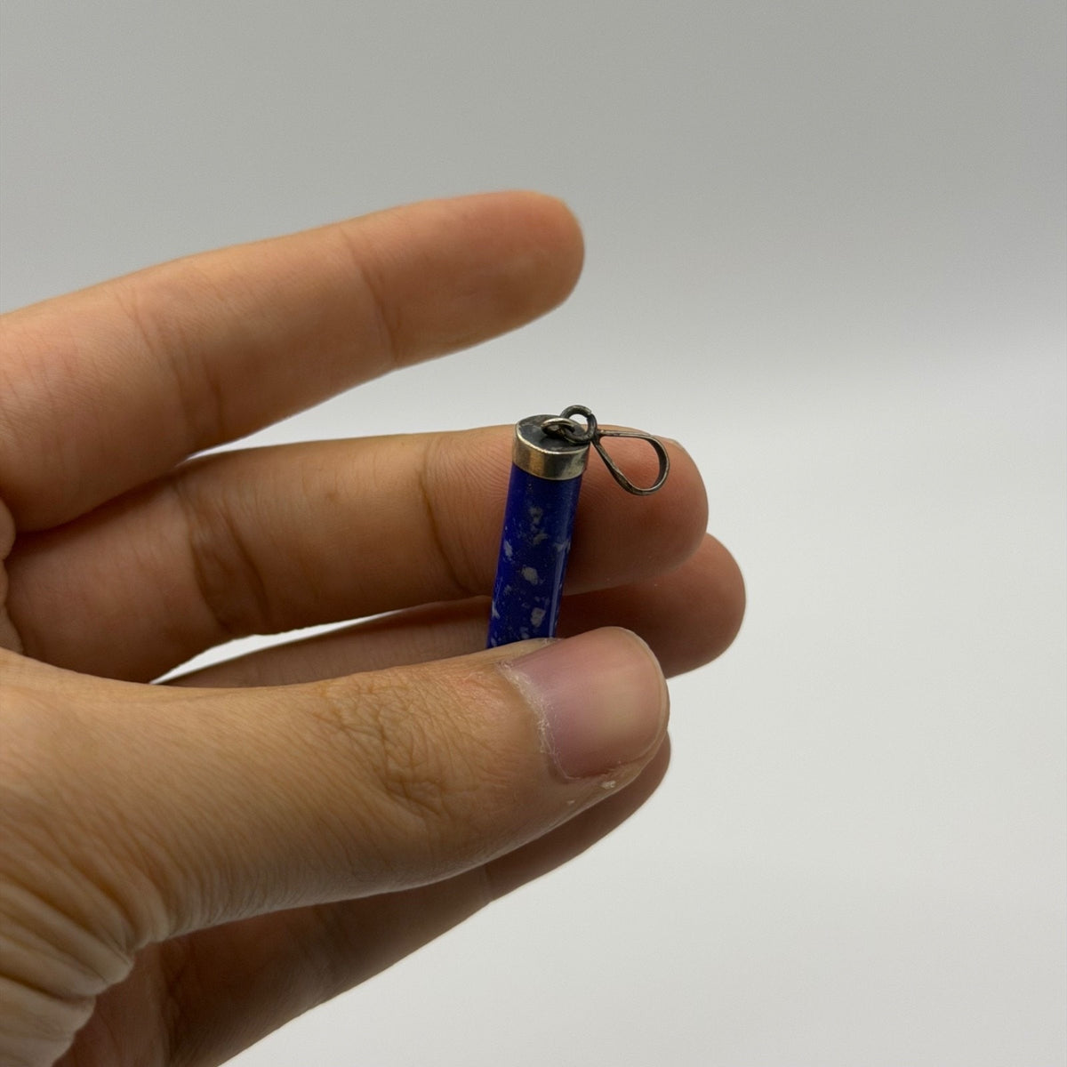 Vintage Natural Afghan Lapiz Lazuli Silver Pendant