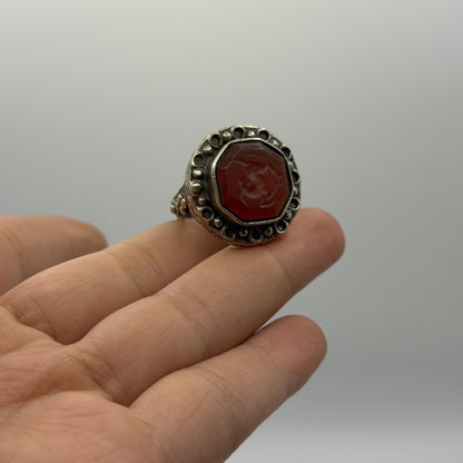 Ancient Roman Inspired Silver Intaglio Ring