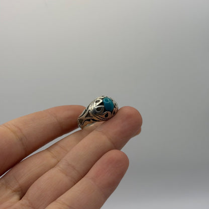 Vintage Handmade Silver Ring With Unique Stone