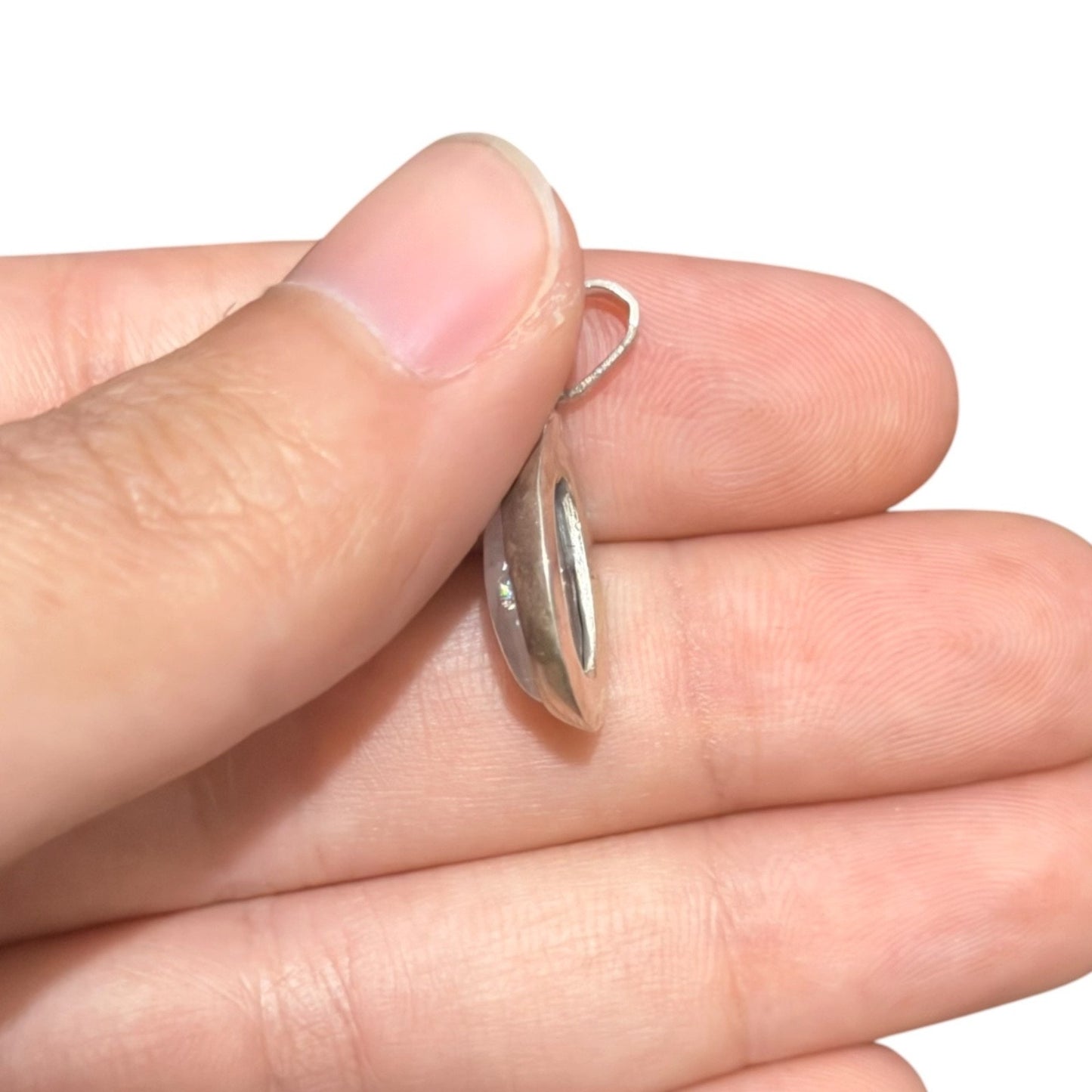 92.5 Silver Crystal Gem Minimal Cute Pendant