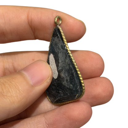 Ancient Roman Glass pendant with modern setting
