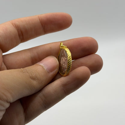 Ancient Roman Greek Style Silver & Gold Plated Coin Pendant
