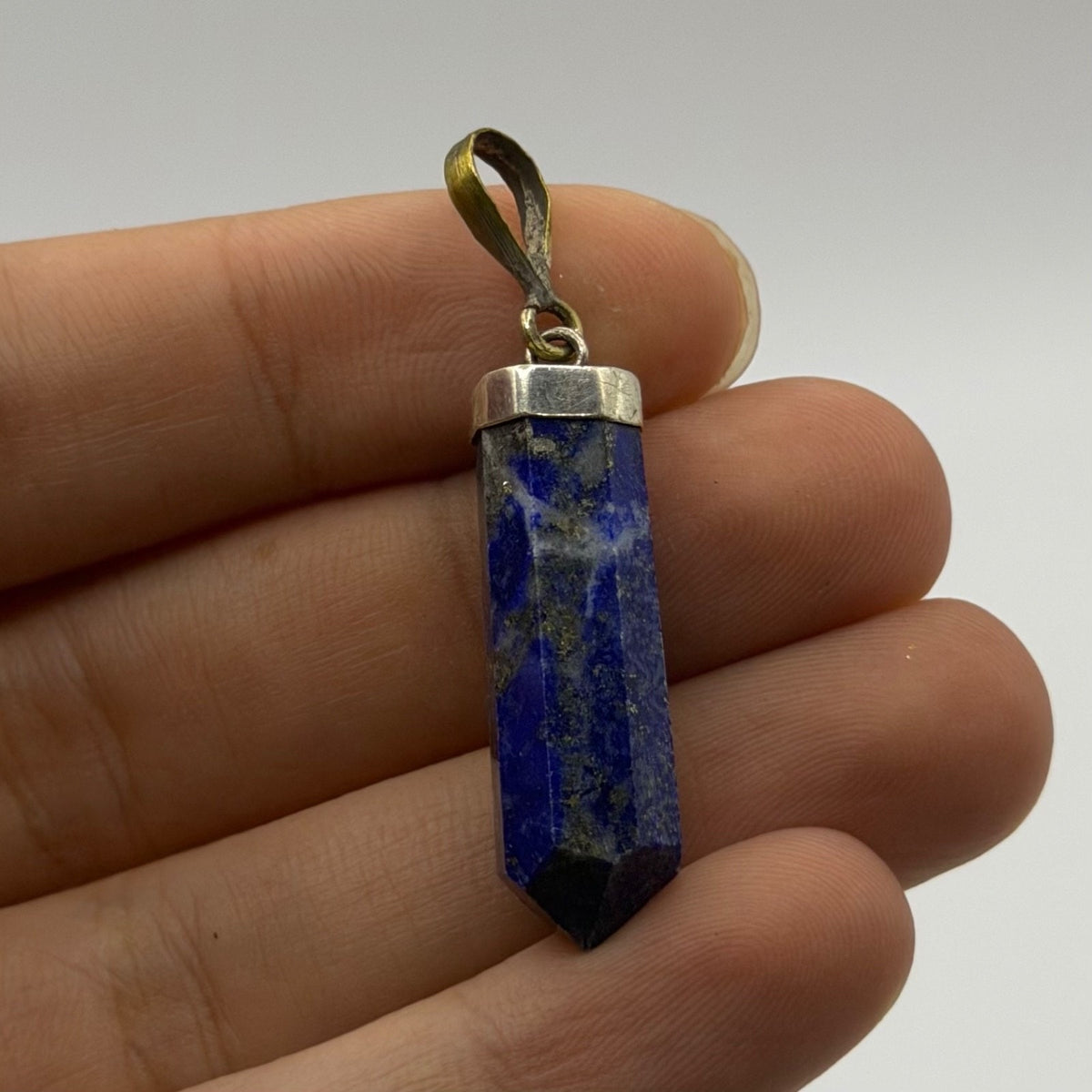 Vintage Natural Afghan Lapiz Lazuli Silver Pendant