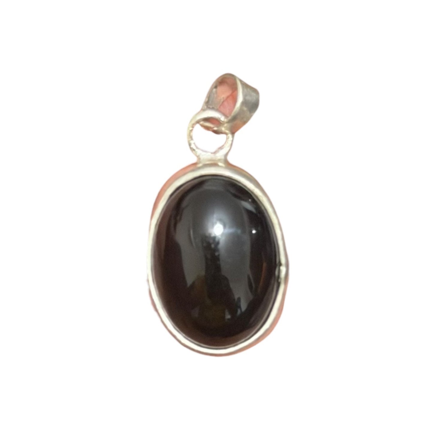 92.5 Silver Onyx GemStone Minimal Cute Pendant