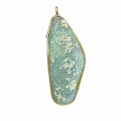 Ancient Roman Glass Pendant With Modern Setting