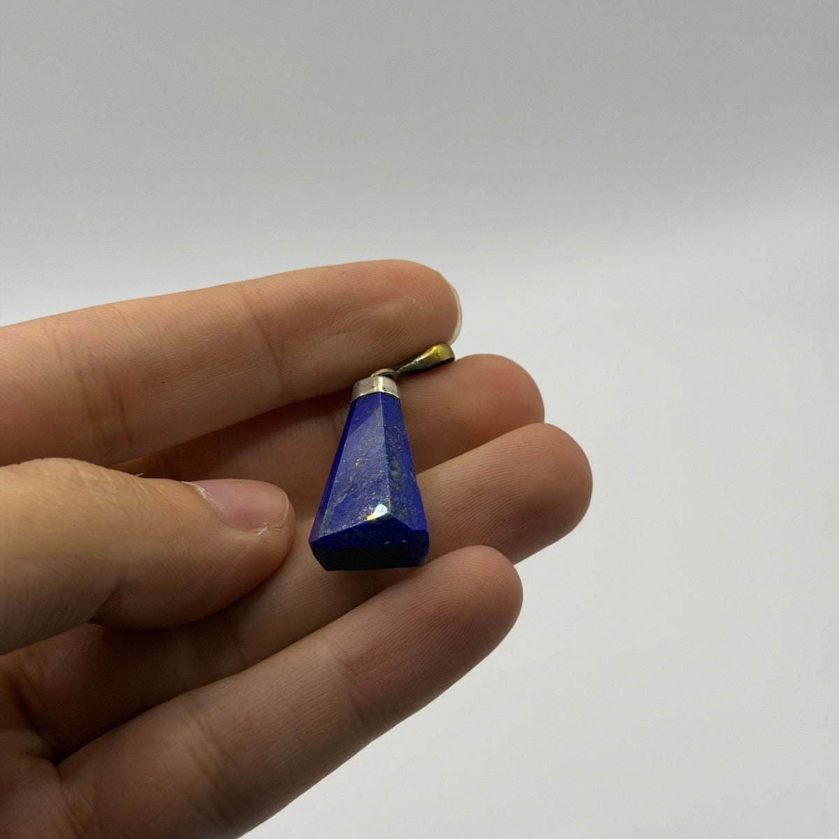 Vintage Natural Afghan Lapiz Lazuli Silver Pendant