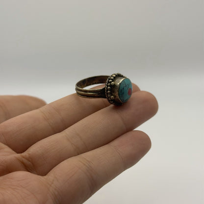 Vintage Nepalese Turquoise Antique Ring