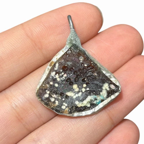 Ancient Roman Glass Pendant With Modern Setting