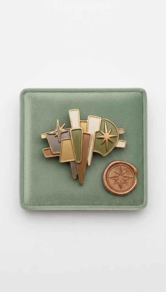 Mid-Century Enamel Brooch