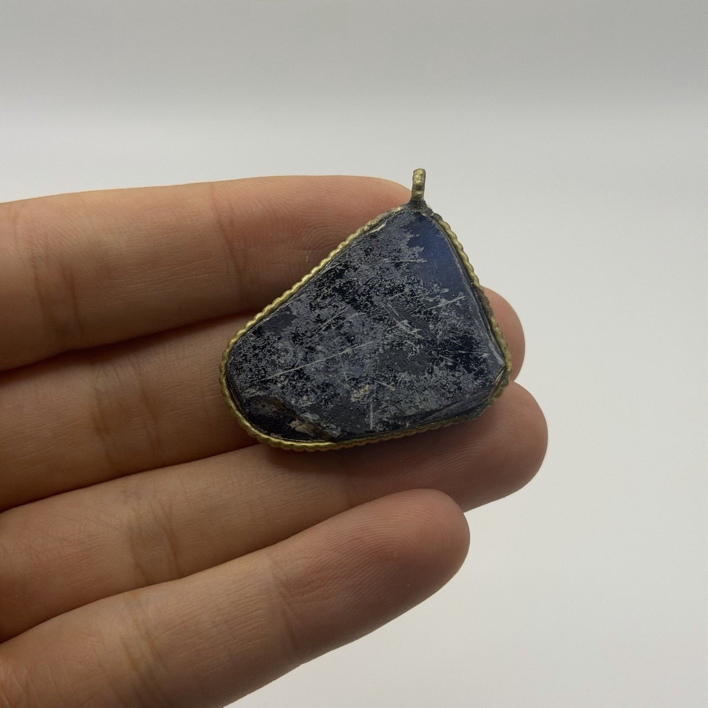 Ancient Roman Glass Pendant With Modern Setting