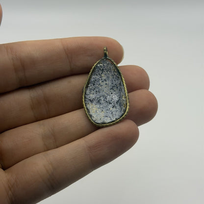 Ancient Roman Glass Pendant With Modern Setting