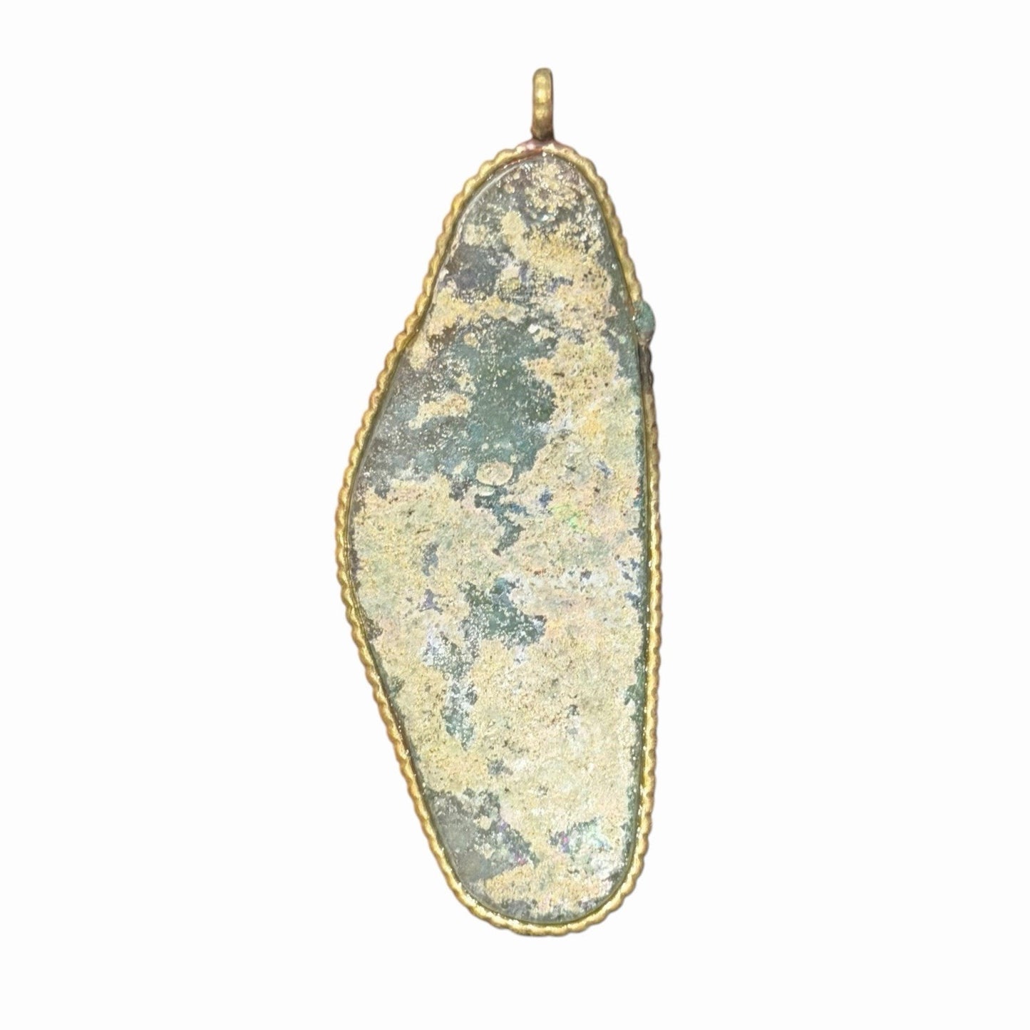 Ancient Roman Glass Pendant With Modern Setting