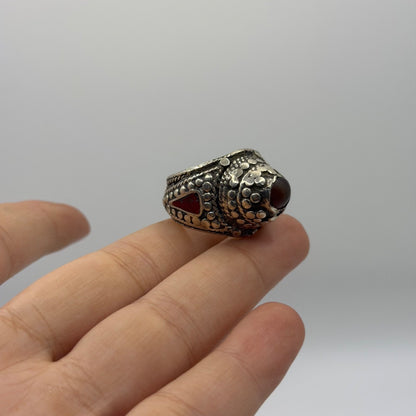 Vintage Afghan Tribal Kucci Boho Silver Ring