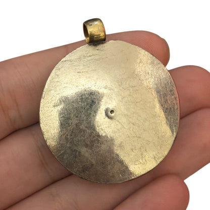 Beautiful Ancient Near Eastern Style Intaglio Silver Tone Pendant