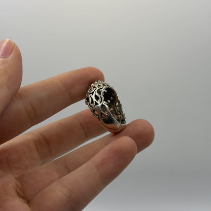 Vintage Handmade Silver Ring With Pink Gem Stone