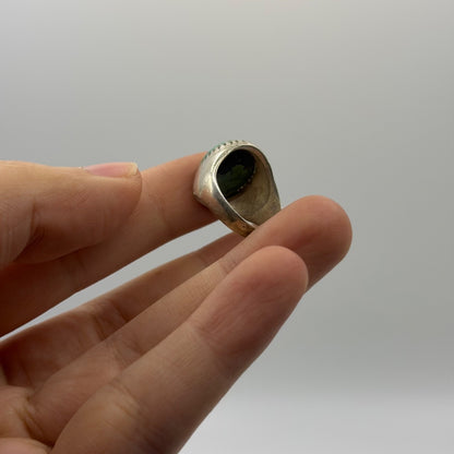 Antique Silver Natural Turquoise Stone Ring