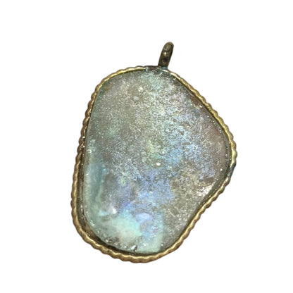 Ancient Roman Glass pendant with modern setting