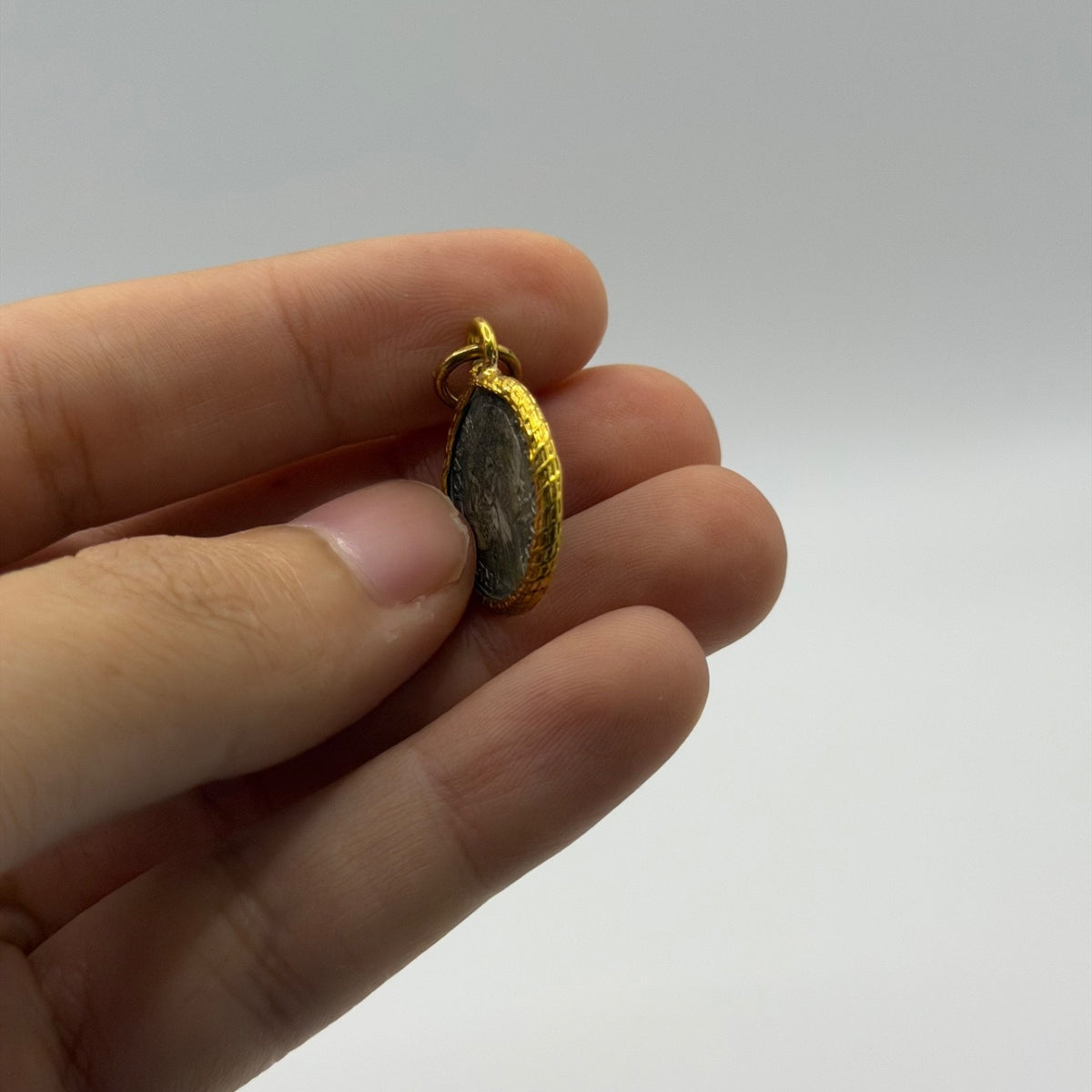 French Marianne Morlon Style Coin Gold Plated Pendant