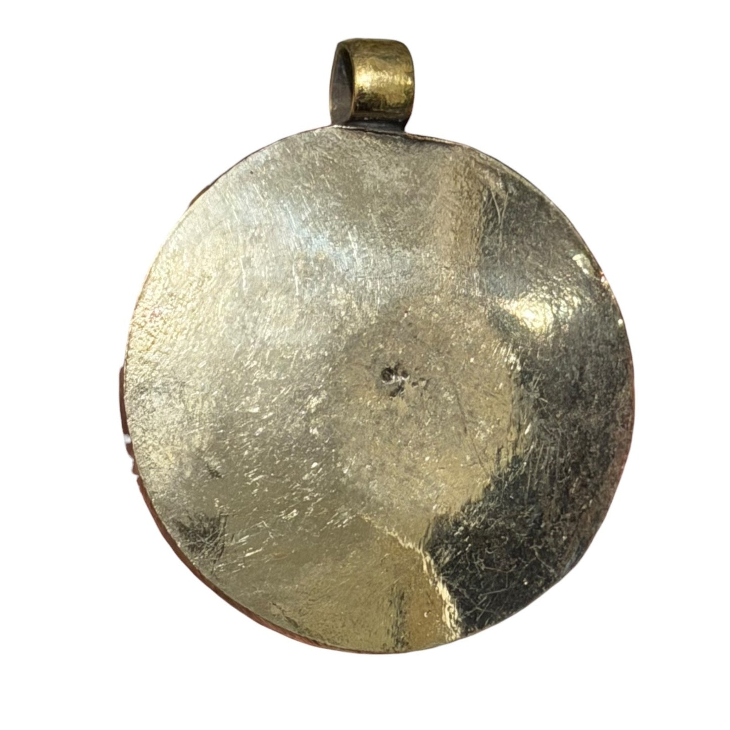 Snake Charmer Intaglio Brass Pendant