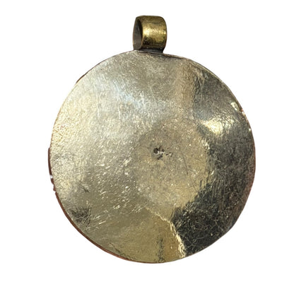 Snake Charmer Intaglio Brass Pendant