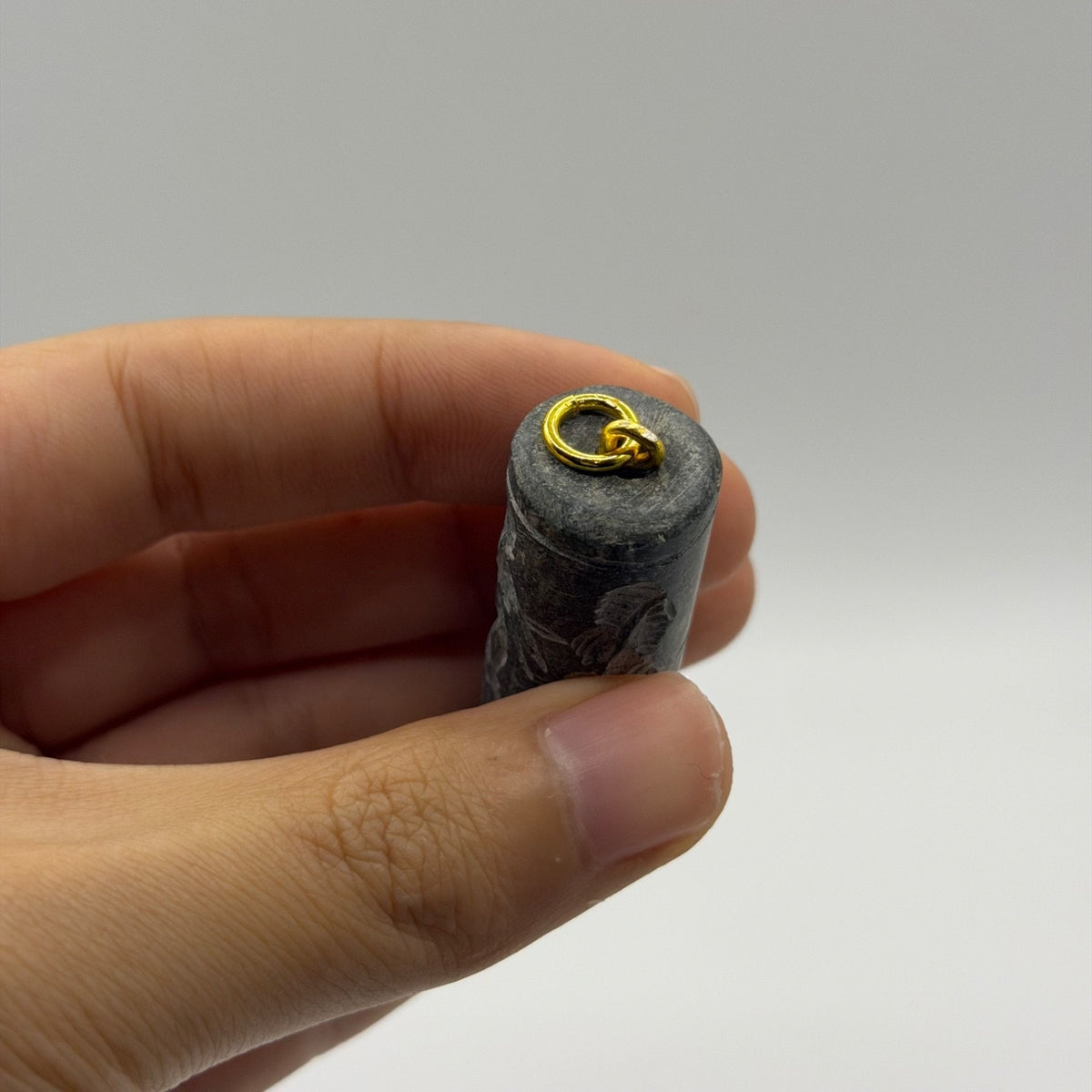 Antique Carved Cylinder Seal Pendant Ancient Style Bead Charm