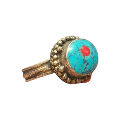 Vintage Nepalese Turquoise Antique Ring