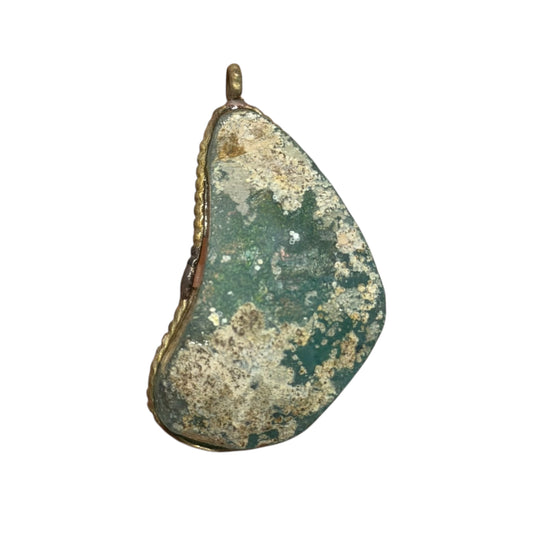 Ancient Roman Glass pendant with modern setting