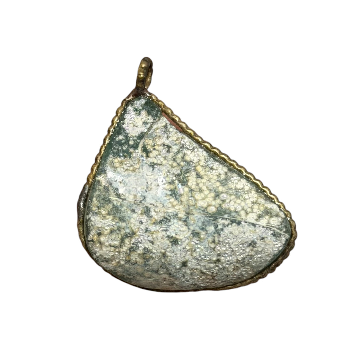 Ancient Roman Glass pendant with modern setting