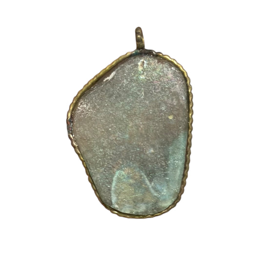 Ancient Roman Glass pendant with modern setting