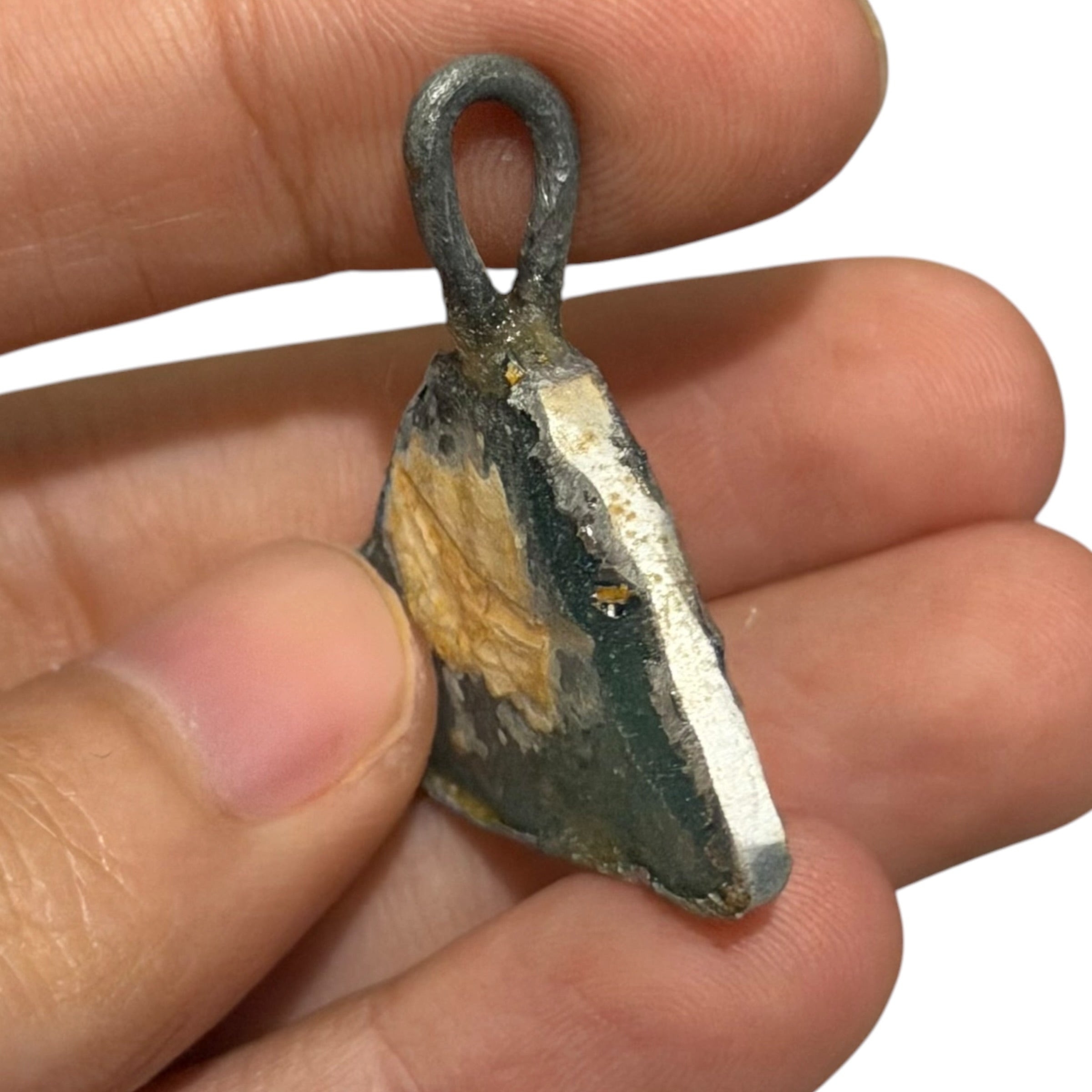 Ancient Roman Glass Pendant With Modern Setting