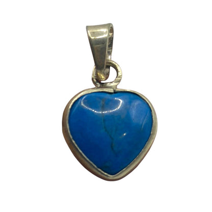 Sterling Silver Cute Heart Shape Stone Pendant