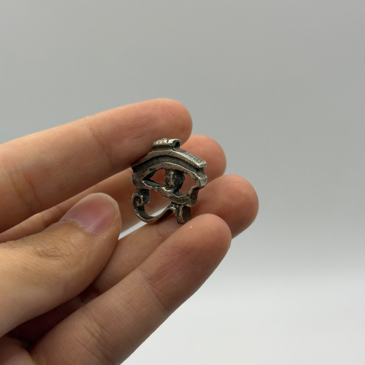 Solid Sterling Silver 925 Eye of Horus Egyptian Wedjat Protection Pendant