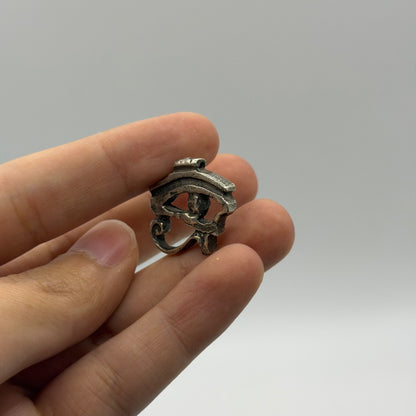 Solid Sterling Silver 925 Eye of Horus Egyptian Wedjat Protection Pendant